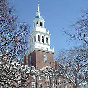  :: Harvard's Lowell bell tower is home to a set of 17 Russian bells (one more, the largest, is across the river at the Business School), which are being sought by their original owner, the Danilov Monastery in Moscow. They have awakened Harvard students for 72 years.
